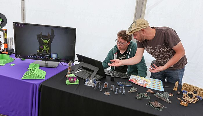 Employees From hob Goblin 3d on a computer